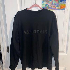 Essentials black long sleeve tee